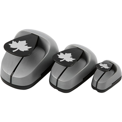 3 - Piece Nested Maple Leaf Craft Punch Set - 25/49/75mm Paper Punches for Scrapbooking - Home - Crafts