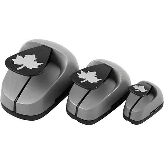 3 - Piece Nested Maple Leaf Craft Punch Set - 25/49/75mm Paper Punches for Scrapbooking - Home - Crafts