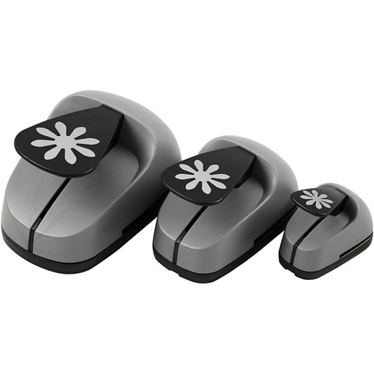 3 - Piece Nested Marguerit Craft Punch Set - 25/49/75mm Paper Punches for Scrapbooking - Home - Crafts