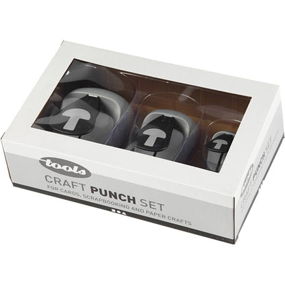 3 - Piece Nested Mushroom Craft Punch Set - 25/50/75mm Paper Punches for Scrapbooking - Home - Crafts