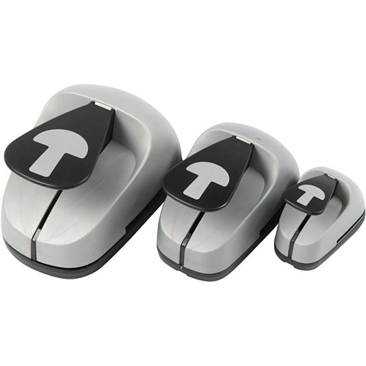 3 - Piece Nested Mushroom Craft Punch Set - 25/50/75mm Paper Punches for Scrapbooking - Home - Crafts