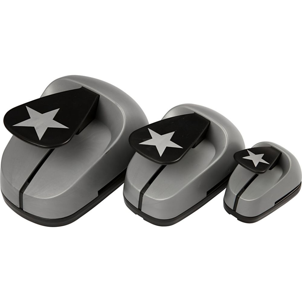 3 - Piece Nested Star Craft Punch Set - 25/49/75mm Paper Punches for Scrapbooking - Home - Crafts