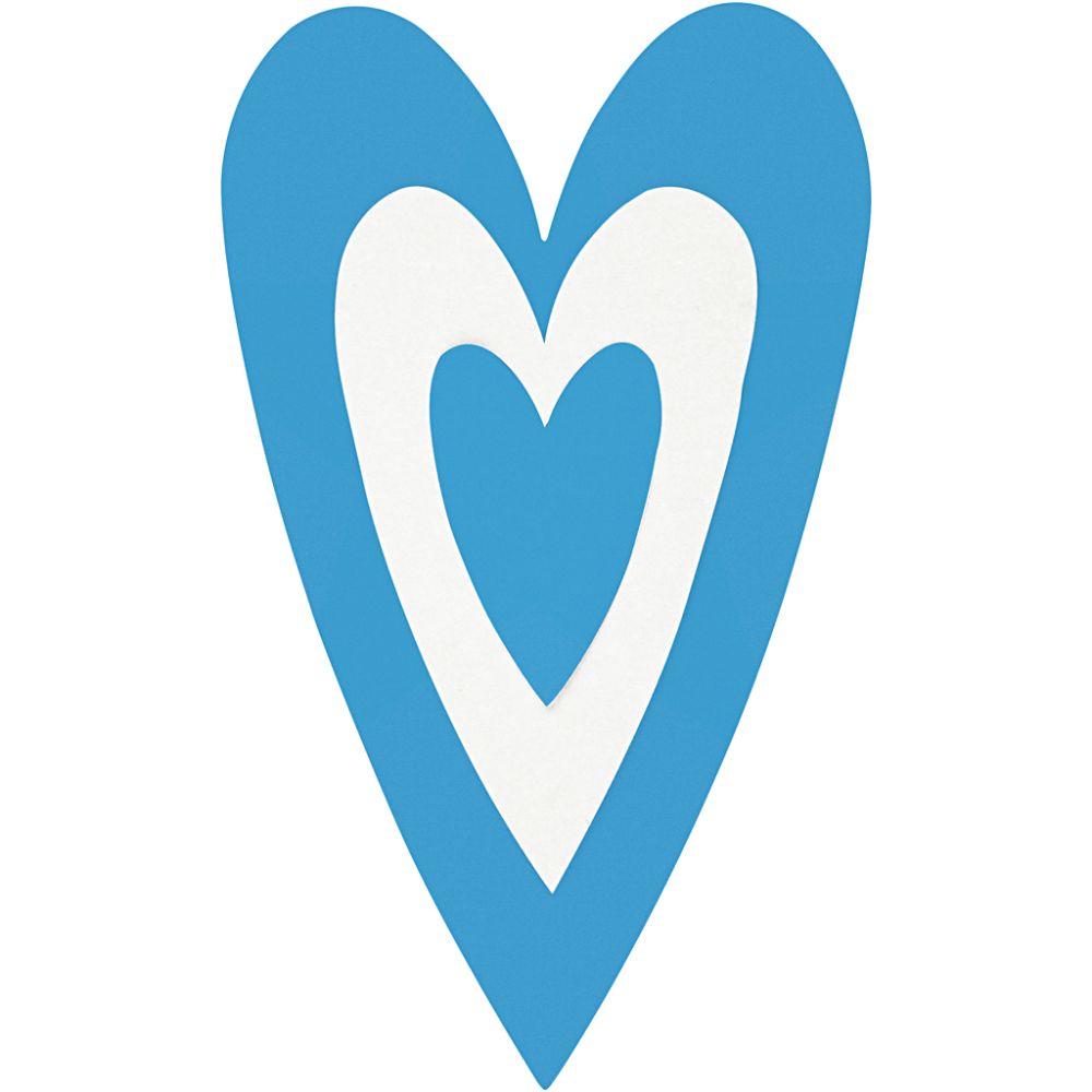 3 - Piece Nested Tall Heart Craft Punch Set - 25/49/75mm Paper Punches for Scrapbooking - Home - Crafts