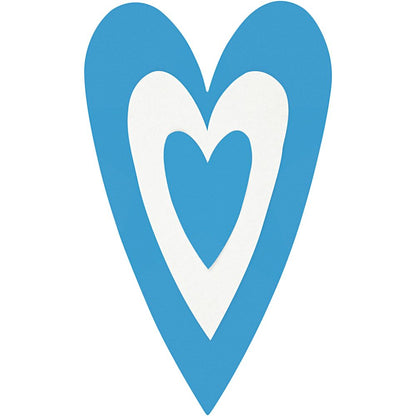 3 - Piece Nested Tall Heart Craft Punch Set - 25/49/75mm Paper Punches for Scrapbooking - Home - Crafts