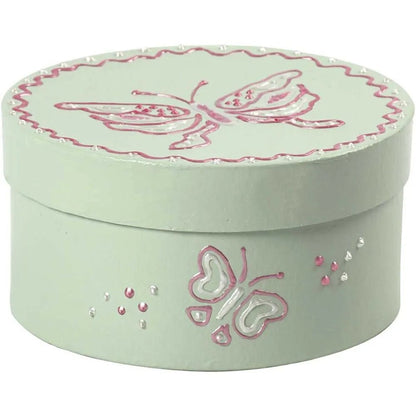 3 Round Shaped Boxes Craft Storage Brown Paper Mache Create Decorate Hand Made - Home - Crafts