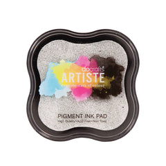 docrafts Artiste Pigment Metallic Silver Ink Pad Stamping Embossing Powders Crafting Non-Toxic Acid-Free