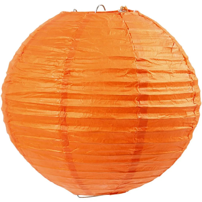 Rice Paper Orange Colour Lamp With Stand For Christmas Hanging Decorations 20 cm