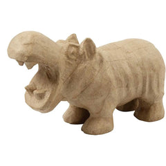 Hippo Animal Shaped Handmade Paper Mache H:18 cm L: 28cm Decorative Designs
