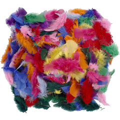 Turkey Feathers Craft Decoration Fine Quality 7-8 cm 50g Mixed Assorted Colours