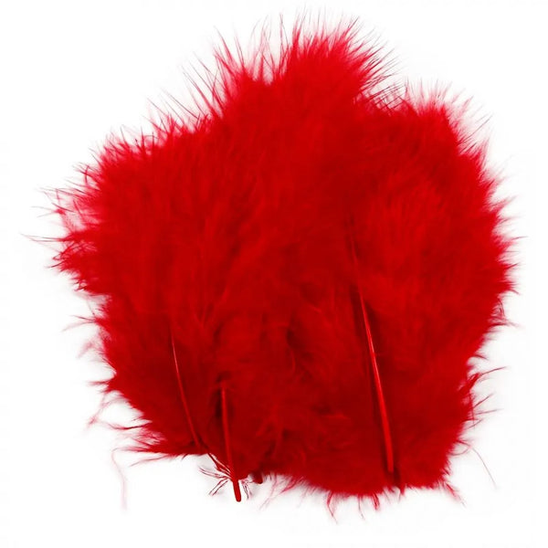 Turkey Feathers Craft Wedding Decoration 15 Pcs 5-12cm Embellishment Red