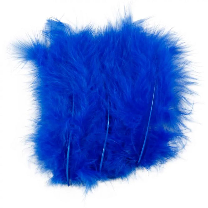 Turkey Feathers Craft Wedding Decoration 15 Pcs 5-12cm Embellishment Blue