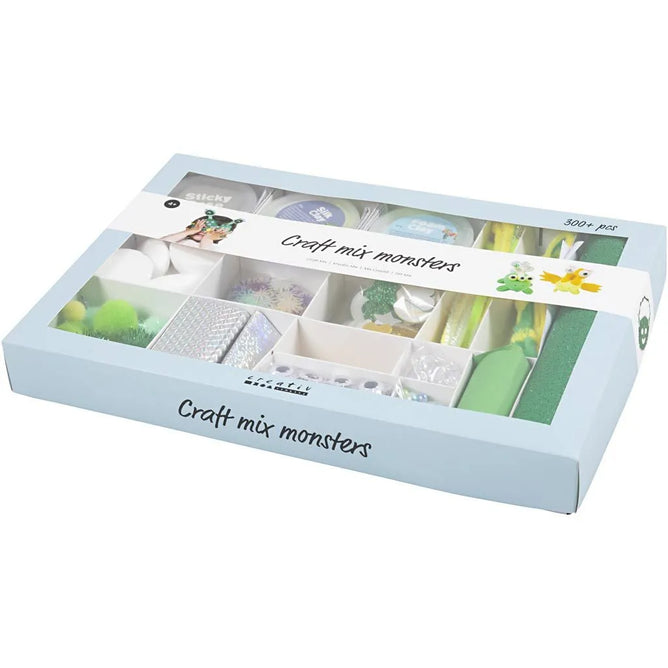 All-in-One Monster Creative Box - Foam Clay Silk Clay Googly Eyes & Fun Materials for Imaginative Projects