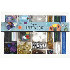 All-in-One Outer Space Creative Box - Foam Clay Silk Clay Googly Eyes & Fun Materials for Imaginative Projects