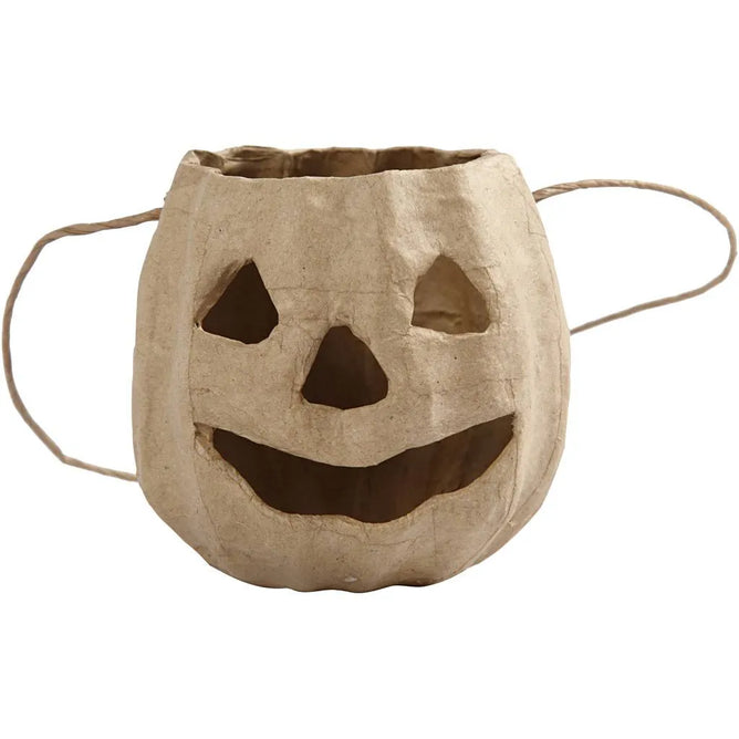 Spooky Halloween Diy Paper Mache Pumpkin Head Basket Hanging Decoration Crafts