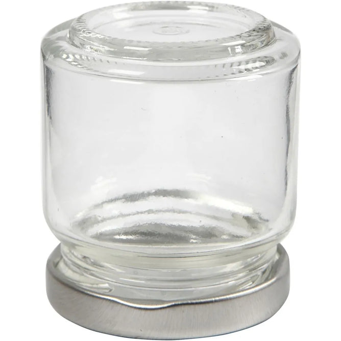 Jam Jars Bottles Glass Transparent Airtight Preserve Silver Lid 100-270ml