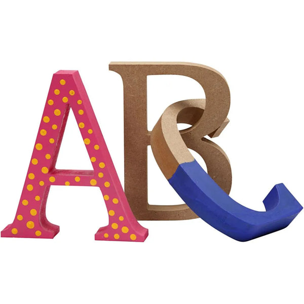 Wooden Letter Large 8cm MDF Capital Letters Numbers & Symbols for Crafts