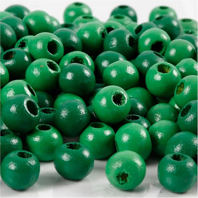 80 x Wooden Beads Assorted Colours Round Jewellery Making Supplies Crafts 2mm