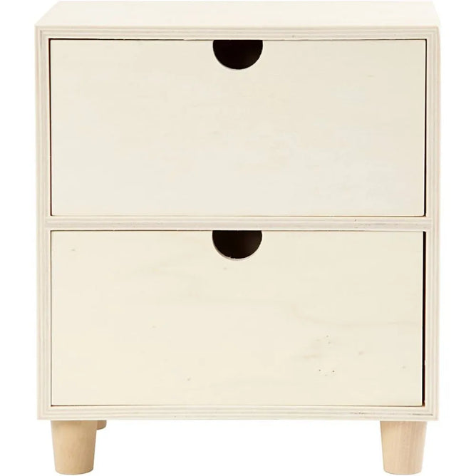 Small Plywood Chest Of Drawers Storage Box 23cm Wooden Painting Decoration Craft