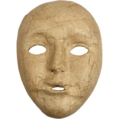 17.5cm Full Face Mask Parade Craft Paper Mache Make Your Own Decoration Model Art