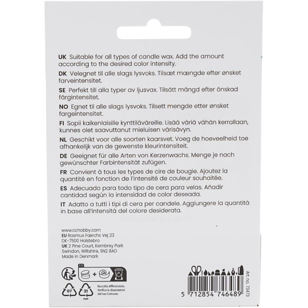 5g Green Universal Candle Dye Flakes - Concentrated Color Pigments for Soy Wax, Paraffin & Candle Making - Home - Crafts