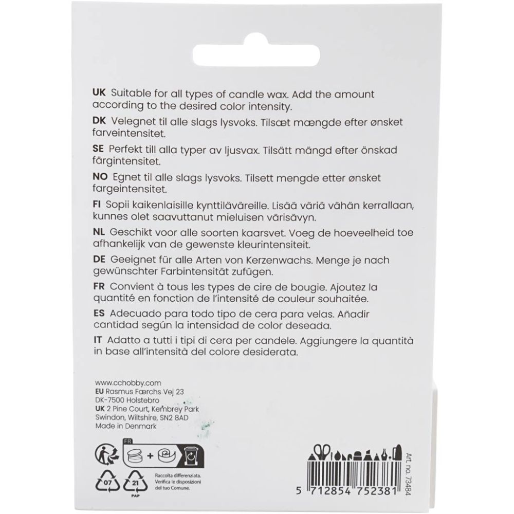 5g Light Grey Universal Candle Dye Flakes - Concentrated Color Pigments for Soy Wax, Paraffin & Candle Making - Home - Crafts