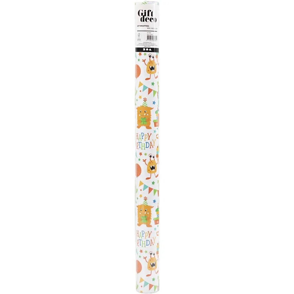5M Birthday Monsters Gift Wraps High-Quality Wrapping Paper