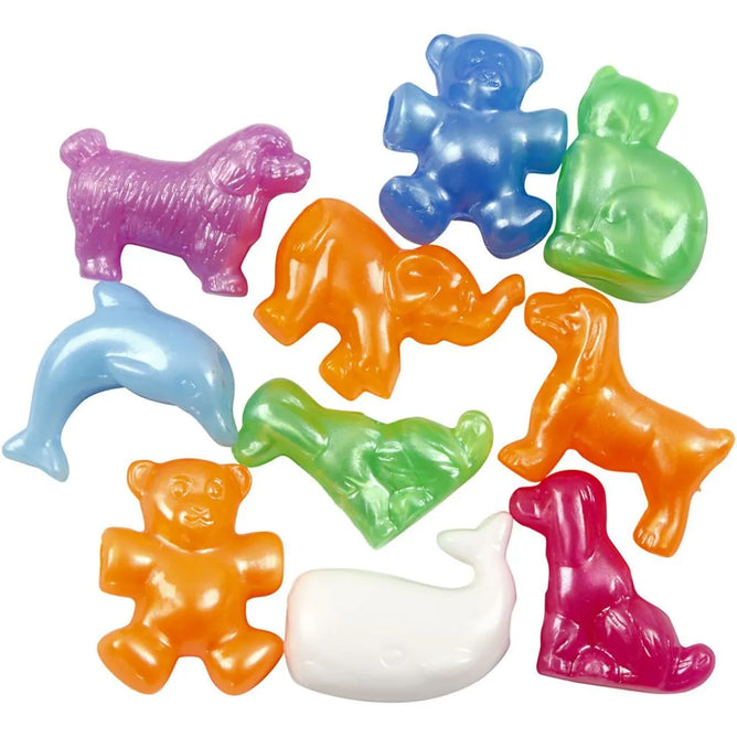 Transparent Colours Animals Shaped Plastic Bead Jewellery Making Supplies D:25mm