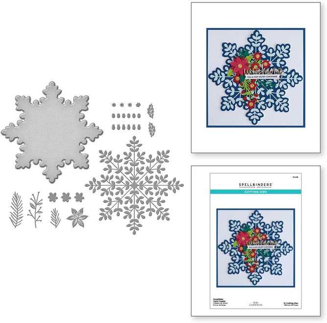 Spellbinders Snowflake Card Creator Etched Dies from The Bibi's Snowflakes Collection