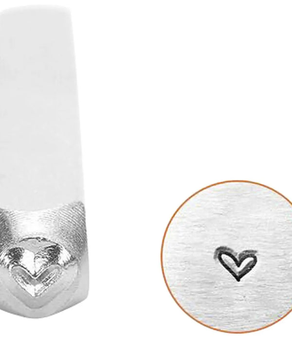 Steel Heart Sign Shape Motif Embossing Stamp Jewellery Making Supplies