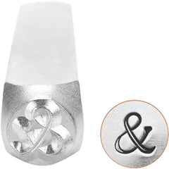 ImpressArt Steel And & Ampersand Sign Shape Motif Embossing Stamp Jewellery Making Supplies