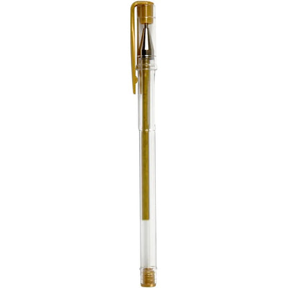6x Gel Pens Golden Colour Writing Drawing Painting Markers Pieces Stationary