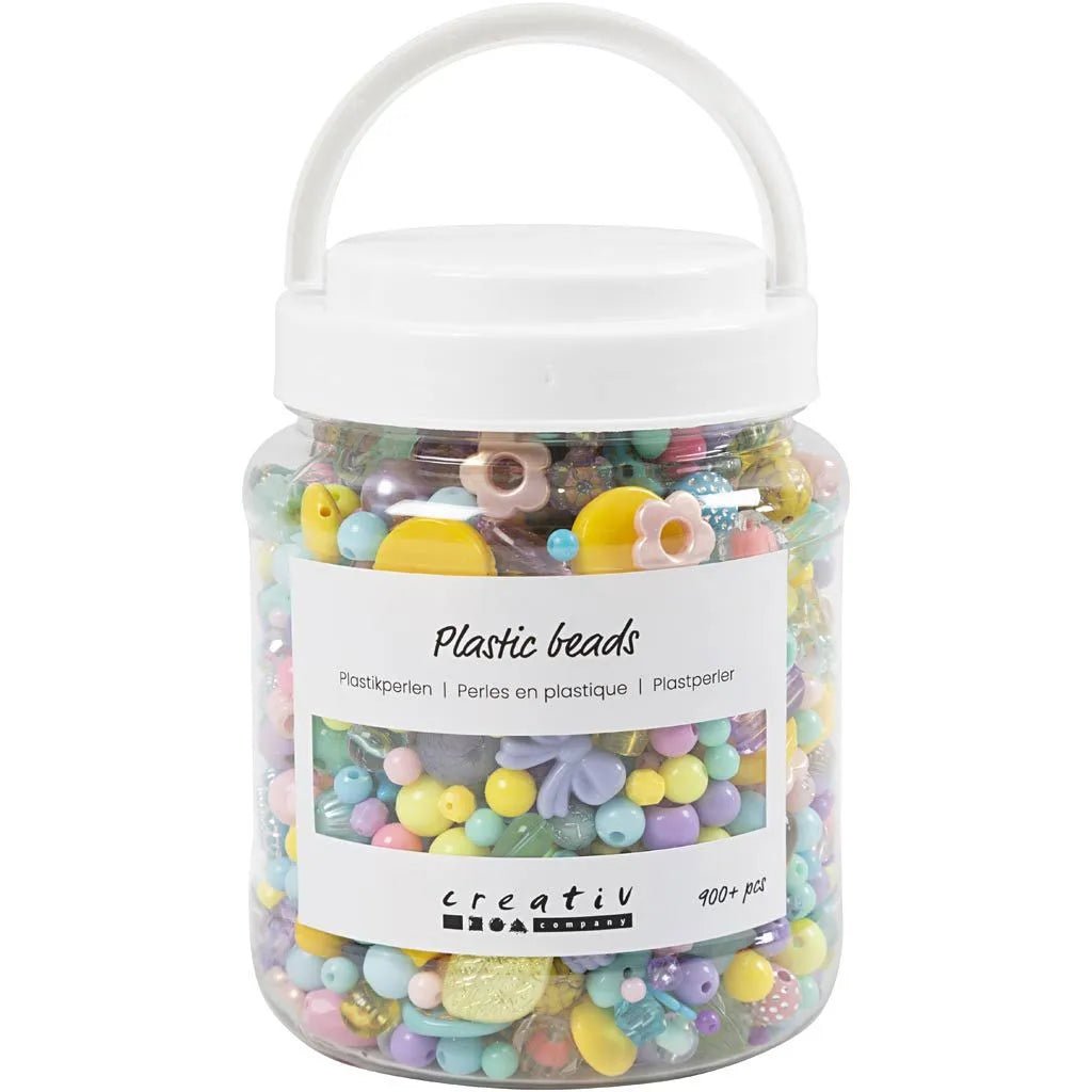 700ml Tub Colorful Plastic Beads for Jewellery Making – Easy to Thread & Fun for Kids & Adults