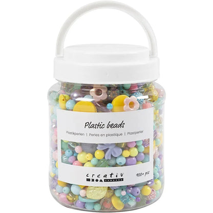 700ml Tub Colorful Plastic Beads for Jewellery Making – Easy to Thread & Fun for Kids & Adults