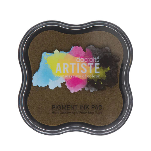 DoCrafts Artiste Pearlescent Matt Ink Pads 18 Shades - Stamping Embossing Powders Crafting Non-Toxic Acid-Free