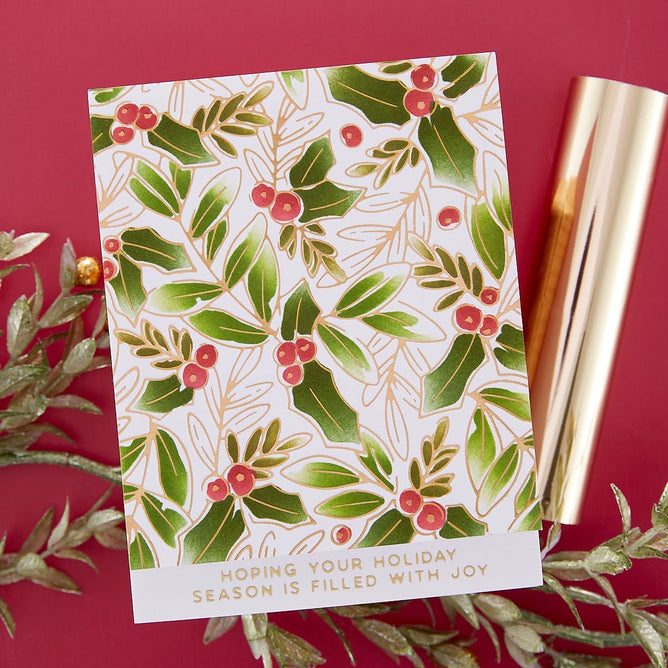 Spellbinders Glimmer Holly Background Bundle Stunning Holly Berry Background