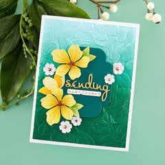 Spellbinders Thanks Enclosed Sentiments Etched Dies from the Four Petal Collection