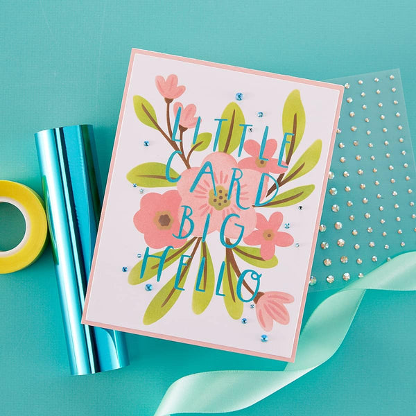 Spellbinders Hello Blooms Stencil & Die Bundle Sentiments Collection