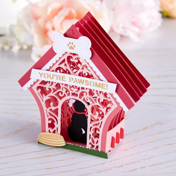 Spellbinders 3D Vignette Pet House Etched Die Set - 24 Dies