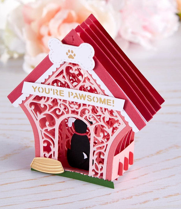 Spellbinders 3D Vignette Pet House Etched Die Set - 24 Dies