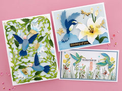 Spellbinders Delicate Floral Hummingbirds by Bibi Cameron Etched Dies