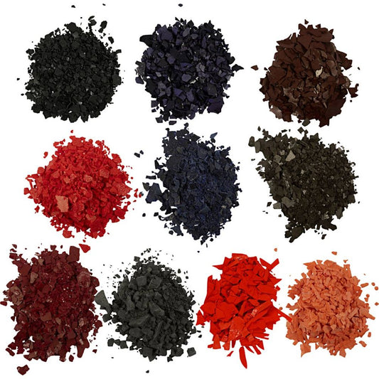 Universal Candle Dye Flakes - 10-Color Set for Soy Wax, Paraffin & Candle Making (10g Each)