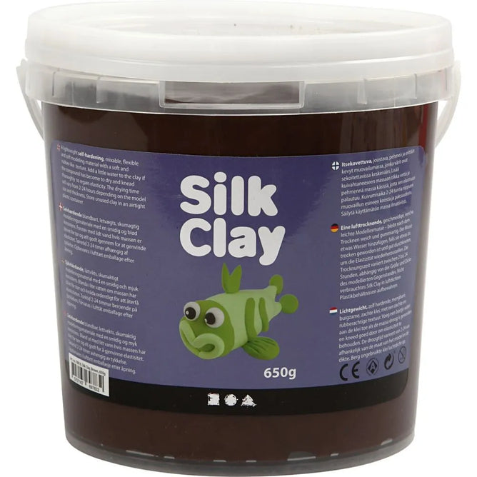 Self Hardening Modelling Silk Clay® 650G Buckets Tubs - Ten Different Colours