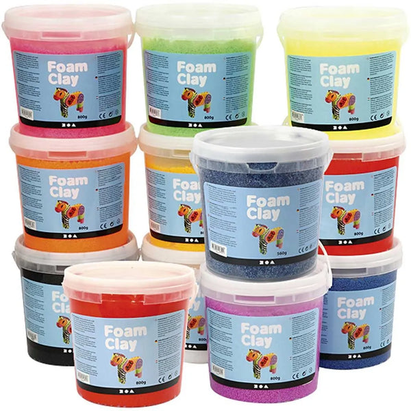 Foam Clay Silk Clay 650gm Buckets Assorted Colours