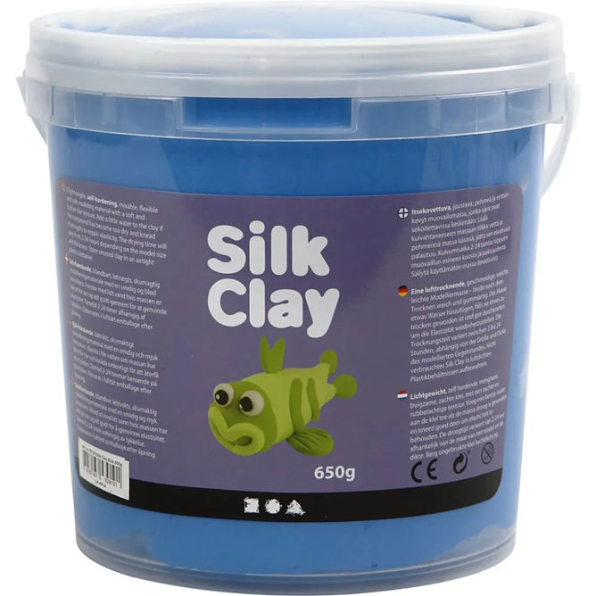 Self Hardening Modelling Silk Clay® 650G Buckets Tubs - Ten Different Colours