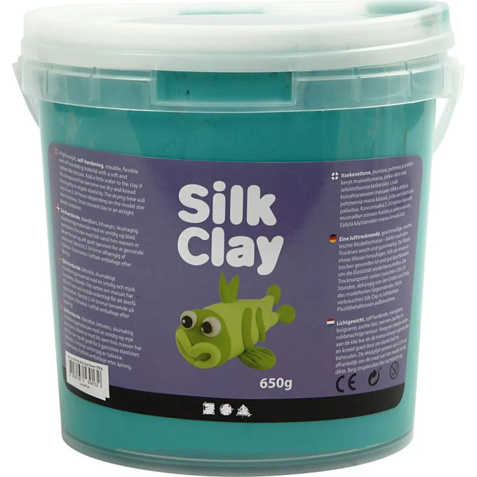 Self Hardening Modelling Silk Clay® 650G Buckets Tubs - Ten Different Colours