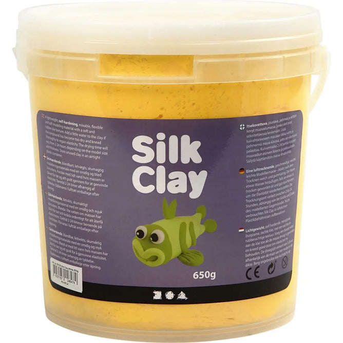 Self Hardening Modelling Silk Clay® 650G Buckets Tubs - Ten Different Colours