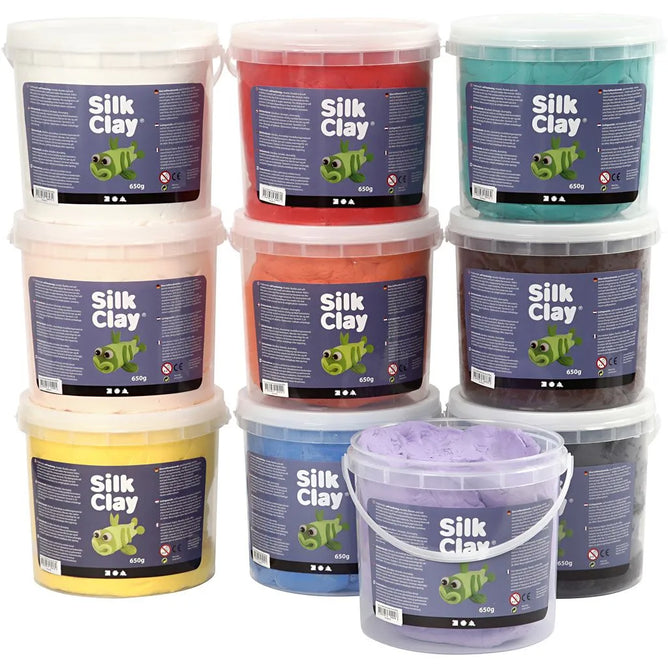 Foam Clay Silk Clay 650gm Buckets Assorted Colours