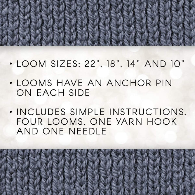 Darice Long Loom Set 6 Piece Knit Hats Scarves Shawls Full Instructions