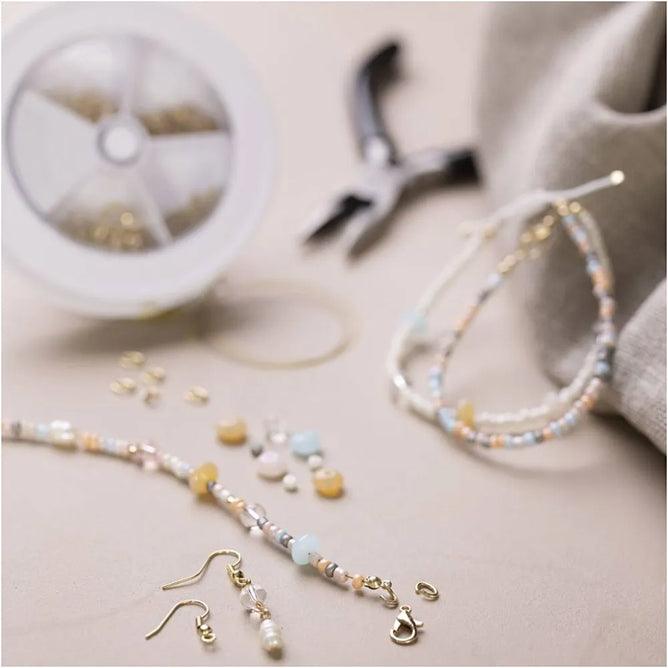 Starter Jewellery Craft Kit With Freshwater Pearls, Glass Beads, Rocaille Seed Beads