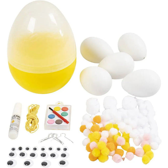 Kids DIY Easter Egg Craft Kit - Create Colorful Easter Decorations & Cute Spring Figures